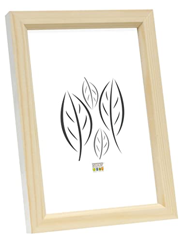 Deknudt S233H1_18.0x24.0 Bilderrahmen aus Holz, WeissNatural/Natur, 18 x 24 cm von Deknudt Frames