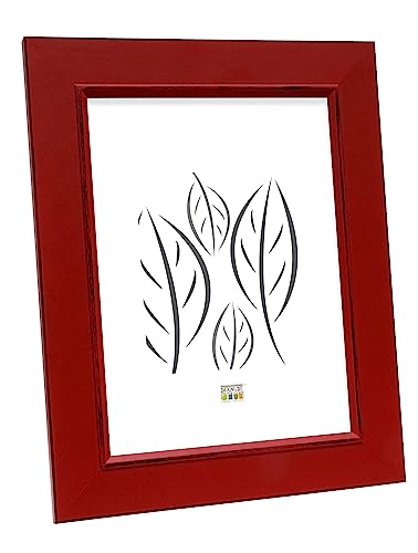 Deknudt S46FF4_13.0x13.0 Bilderrahmen, Holz, 13 x 13 cm, Rot von Deknudt Frames