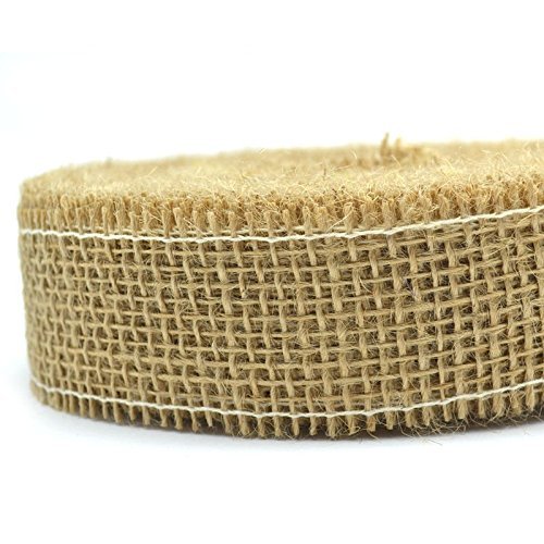 Juteband Jute Natur 3 m x 4 cm Naturjute Dekoband Geschenkband Gitterband Rustikal Floristikband 100% biologisch abbaubar von Deko Angels