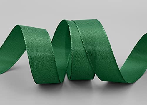 TAFTBAND DUNKELGRÜN 3 m x 25 mm Dekoband Grün Geschenkband 2,5 cm Stoffband Tischdeko Schleifenband Visco Taft Kartengestaltung Basteln Weihnachten Tannengrün von Deko Angels