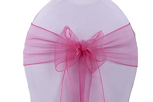 Deko Royal 25 Stück Organza Stuhlschleifen – Schleifen für Stühle und Stuhlhussen, Schleife als Stuhl deko für Hochzeit & Geburtstag, Stuhlschleife, Stuhldekoration (Pink) von Deko Royal