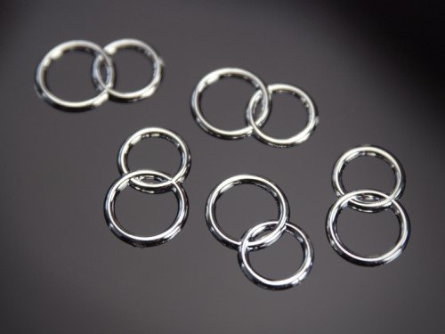 25 Deko Ringe silber Streuteile Scrapbooking von Deko-Streuschmuck