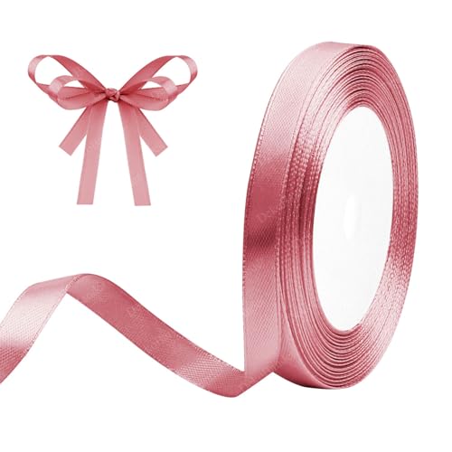 Geschenkband Roségold 10mm x 23m Satinband Roségold Schleifenband Geschenkband Satinbänder für Geschenkverpackungen, Basteln, DIY, Nähen, Brautparty-Dekoration, Christbaumschmuck von DekoBander