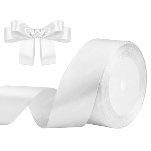 Geschenkband Weiß 40mm x 23m Satinband Weiss Schleifenband Geschenkband Satinbänder für Geschenkverpackungen, Basteln, DIY, Nähen, Brautparty-Dekoration, Christbaumschmuck Geschenkband Weiß 40mm x 23m Satinband Weiss Schleifenband Geschenkband Satinbänder für Geschenkverpackungen, Basteln, DIY, Nähen, Brautparty-Dekoration, Christbaumschmuck von DekoBander