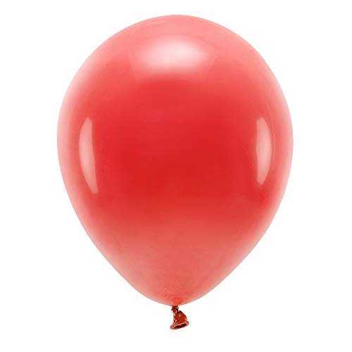 10 Stück ECO-Luftballons Pastell in Rot 30cm von DekoHaus