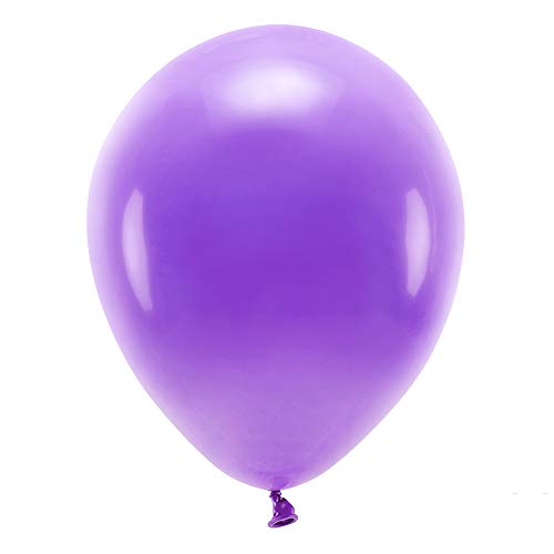 100 Stück ECO-Luftballons Pastell in Violett 30cm Partyzubehör von DekoHaus