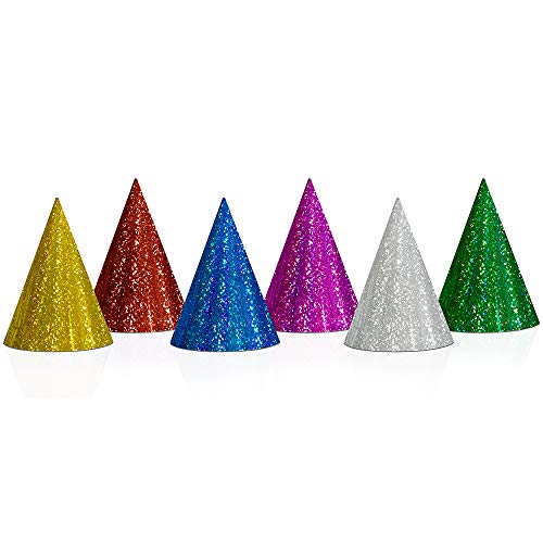 120 Stück Partyhüte aus Papier in Farbmischung 16cm Partyzubehör von DekoHaus