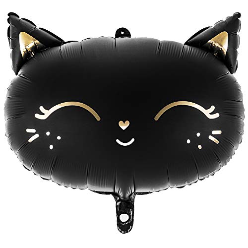 Folienballon Katze 48x36cm Partydekorationen Schwarz von DekoHaus