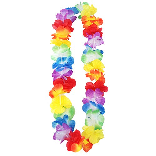 Hawaiische Halskette Farbmischung 0,9 m Tropische Blumenkette von DekoHaus