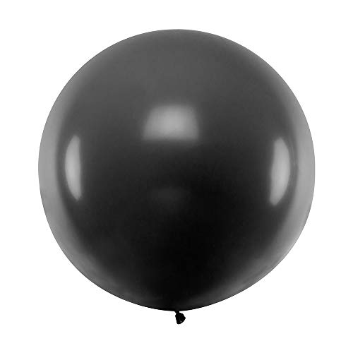 DekoHaus Riesenballons XXL 100 cm Helium Luftballons Farbe wählbar (Schwarz) von DekoHaus