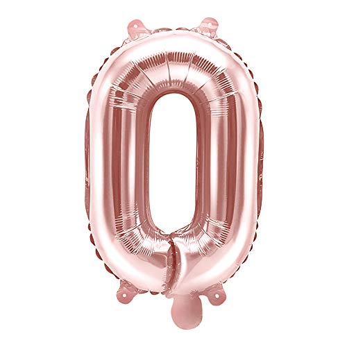 Folienballon Buchstabe O in Roségold Höhe 35cm Partyzubehör von DekoHaus