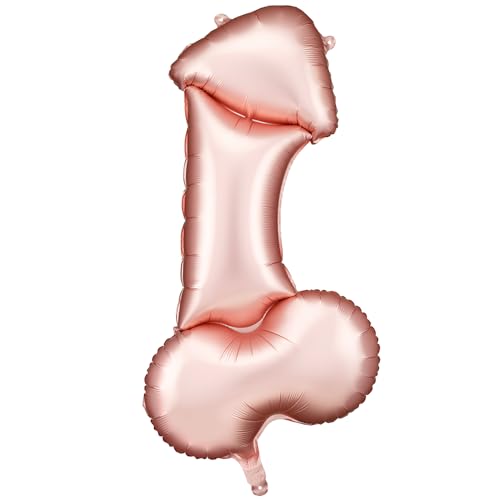 Folienballon Penis in Roségold 46 x 88 cm von DekoHaus