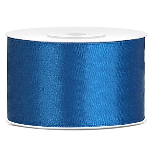 Satinband in Blau 38mm/25m Dekoband von DekoHaus