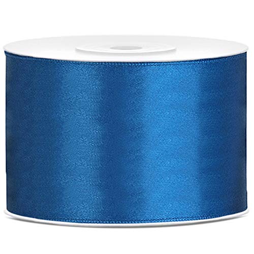 Satinband in Blau 50mm/25m Dekoband von DekoHaus