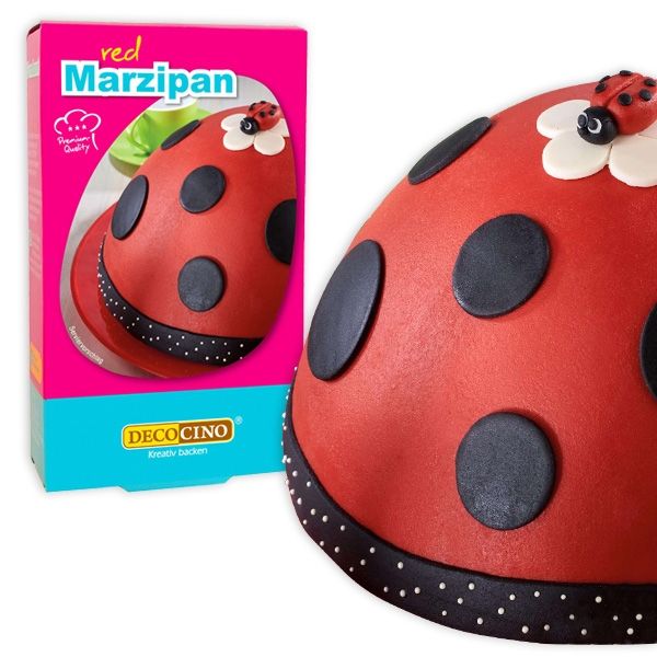 Decor Marzipan, rot, 200g, zum Modellieren und Überziehen von Dekoback GmbH