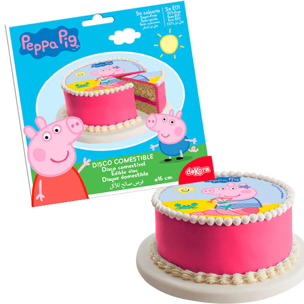 Peppa Pig - Tortenaufleger aus Zuckerguss, 1 Stk, Ø 16cm von Dekoback GmbH