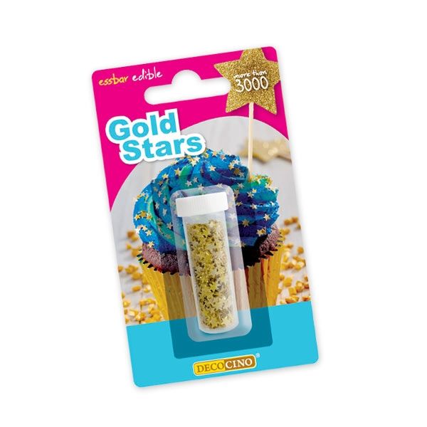 Streudekor - Goldene, essbare Sternchen für Muffins, Torte, 1,5g von Dekoback GmbH