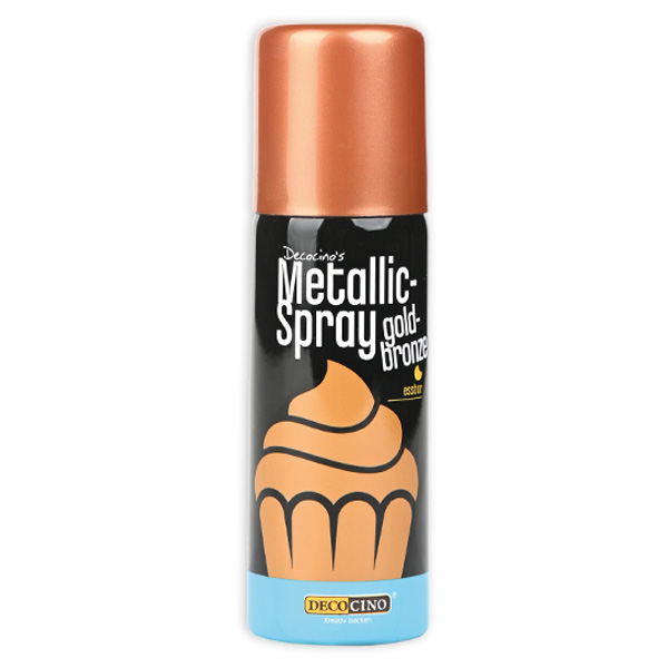 Essbares Metallic-Spray in goldbronze, 30ml von Dekoback