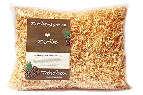 Dekobox Zillertaler handgedrechselte Zirbenspäne Nachfüllpack - ca. 40x30 cm - ca. 400g von Dekobox