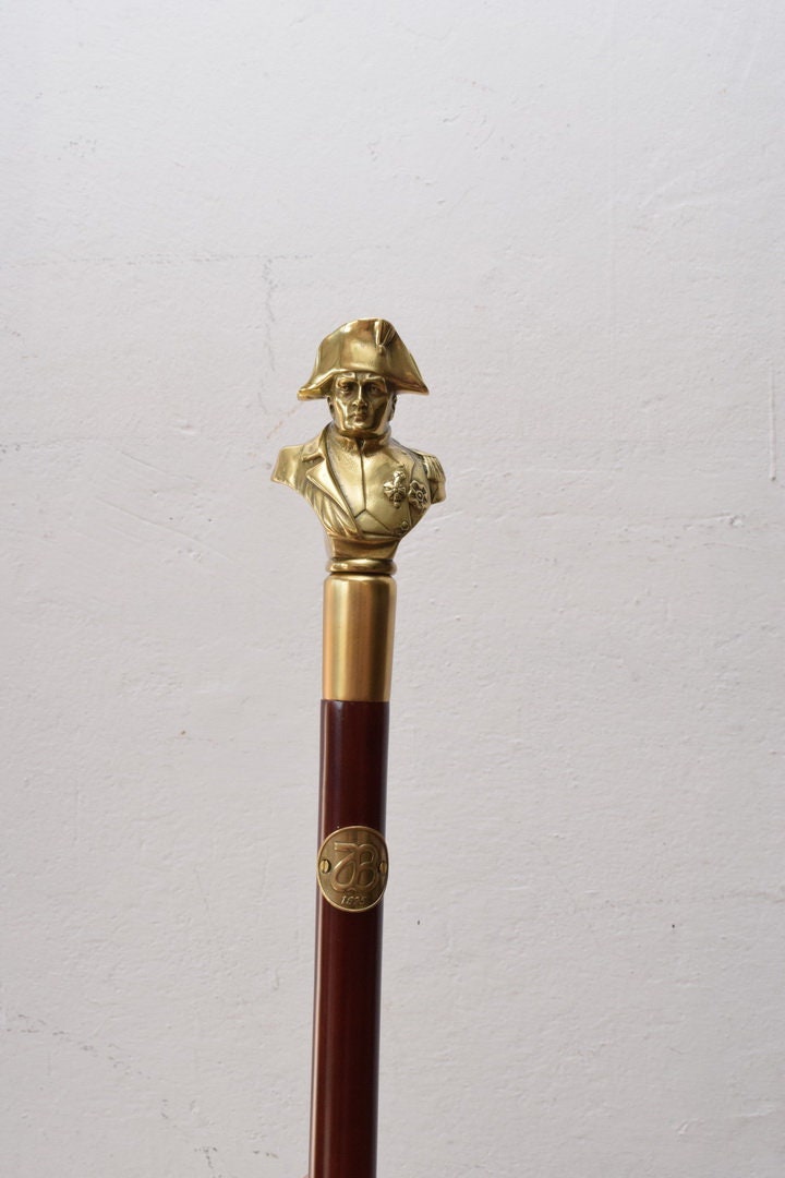 Napoleon Bonaparte Gehstock - Aus Holz Und Bronze Massives Geschenk Für Großvater Vater Holzstock Im Art-Deco-stil von DekorStyle