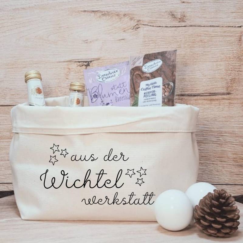 Geschenkkörbchen/Geschenkkorb Zum Selbstbefüllen "Aus Der Wichtel Werkstatt" von Dekozauberstueberl