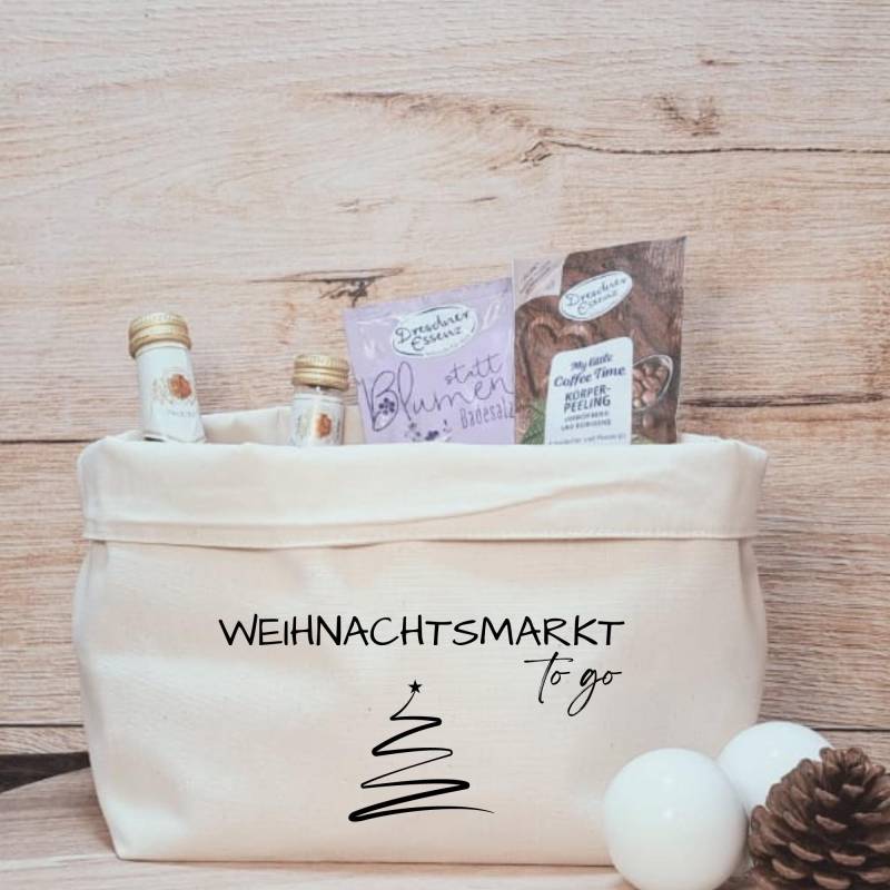 Geschenkkörbchen/Geschenkkorb Zum Selbstbefüllen "Weihnachtsmarkt To Go" von Dekozauberstueberl