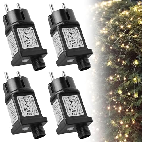 31V 6W LED Timer Netzteil, 8 Modi+Lichterkette Netzteil Adapter mit Speicherfunktion, GS Standard IP44 LED Transformator für Lichterkette Ersatz-Adapter, Niederspannungs Weihnachtslicht(3) von Delamiya