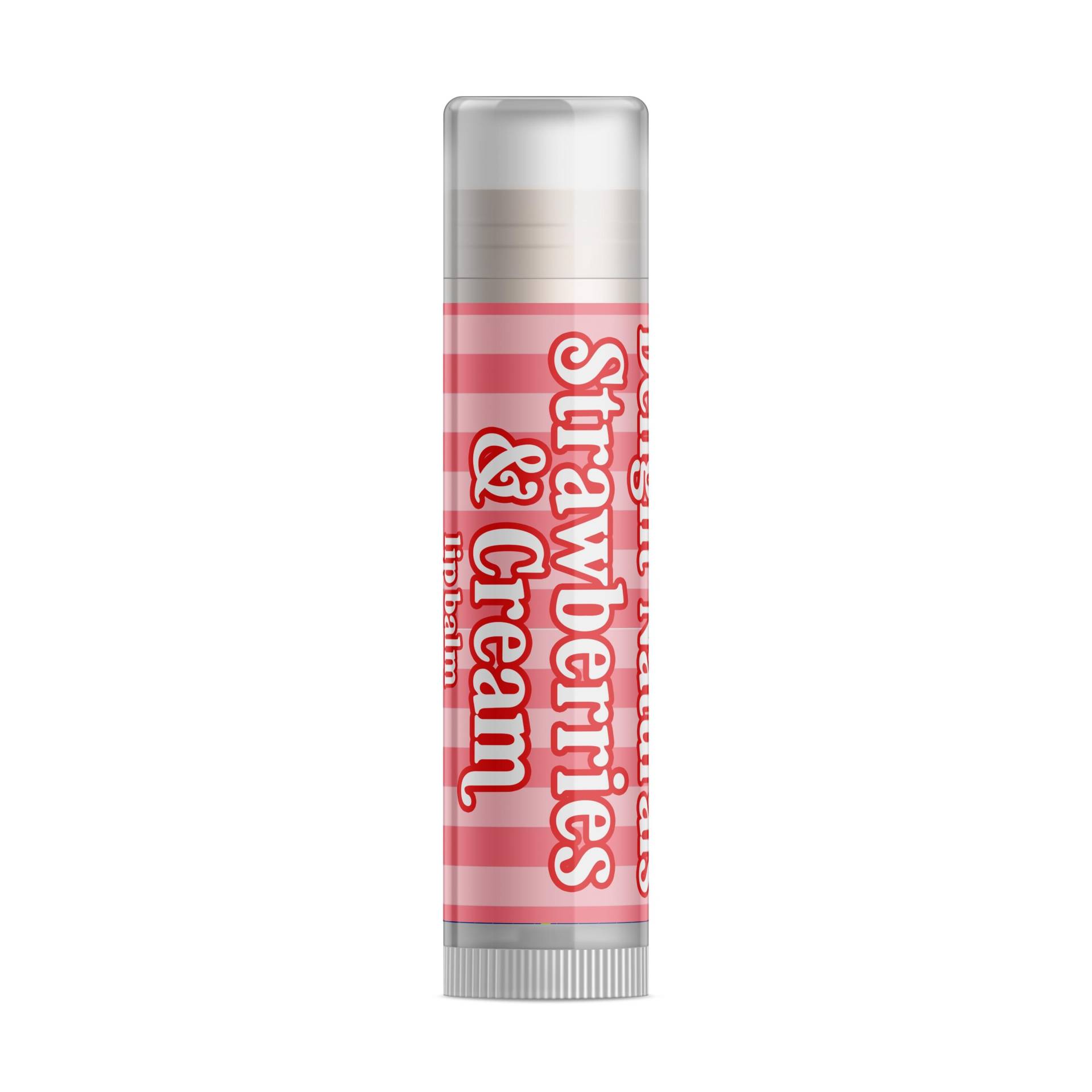 Delight Naturals Erdbeeren & Creme Lippenbalsam - Valentinstag Einzeltube von DelightNaturals