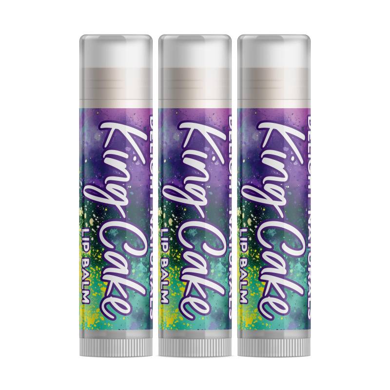 King Cake Lippenbalsam - Dreierpack von DelightNaturals