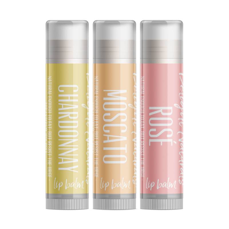 Delight Naturals Weißwein Lippenbalsam Set von DelightNaturals