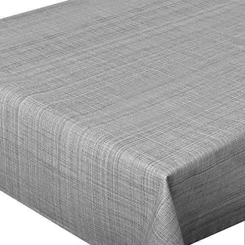 Tischdecke Samba Home, grau, 140x280 cm, Fleckschutz, abwaschbar, für Indoor und Outdoor von Delindo Lifestyle