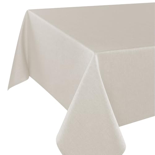 Delindo Lifestyle Tischdecke Wien Home, Moderne Tischwäsche mit Fleckschutz für das ganze Jahr, beige sandgrau, 140x220 cm von Delindo Lifestyle