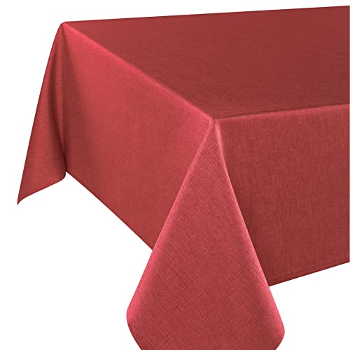 Tischdecke Wien Home, Fleckschutz, rot, 130x160 cm von Delindo Lifestyle