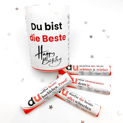 Aufkleber-Set – 20 Duplo-Banderolen + 2 Box-Sticker – personalisierte Geschenkbox & DIY-Geschenk für Geburtstagsparty. Kreative & lustige Deko für Erwachsene, Freunde & Familie – Motto-Geburtstag von Delis Designs