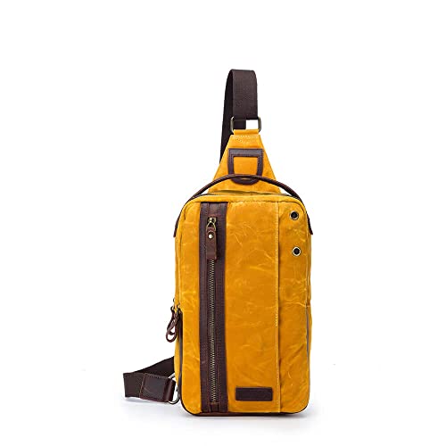 Della Q 99633 Mini Messenger Bag, Leder, Mustard, Einheitsgröße von Della Q