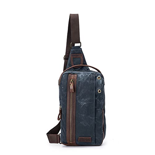 Della Q 99634 Mini Messenger Bag, Leder, Blue, Einheitsgröße von Della Q