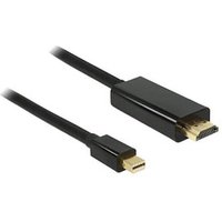 DeLOCK Mini-DisplayPort/HDMI Kabel 1,0 m schwarz, 1 St. von Delock