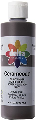 Delta Plaid Ceramcoat Acrylfarbe 8oz-Burnt Umber – Halb Blickdicht, andere, Mehrfarbig von Delta Creative