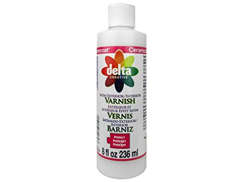 Delta CeramcoatVarnishEtIntSatin8Sqz Acrylfarbe, Satinklar, 227 g von Delta Creative