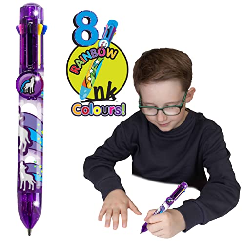 Rainbow Writer - Wolf, Farbwechselstifte von Deluxebase. 8-in-1-Kugelschreiber, tolle Neuheitsstifte für Kinder und ideales Büro- oder Schulmaterial von Rainbow Writer