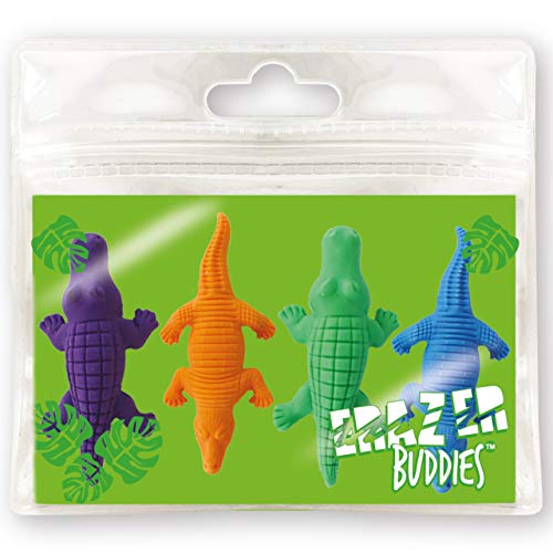 Erazer Buddies - Krokodil von Deluxebase. Krokodil Radiergummis und neuartiges Briefpapier für Mädchen und Jungen. Buntes Radiergummi-Set, ideal für Büro- und Schulmaterial von Deluxebase