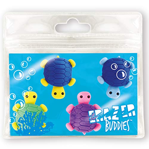 Erazer Buddies - Meeresschildkröte von Deluxebase. Schildkröte Radiergummis und neuartiges Briefpapier für Mädchen und Jungen. Buntes Radiergummi-Set, ideal für Büro- und Schulmaterial von Deluxebase