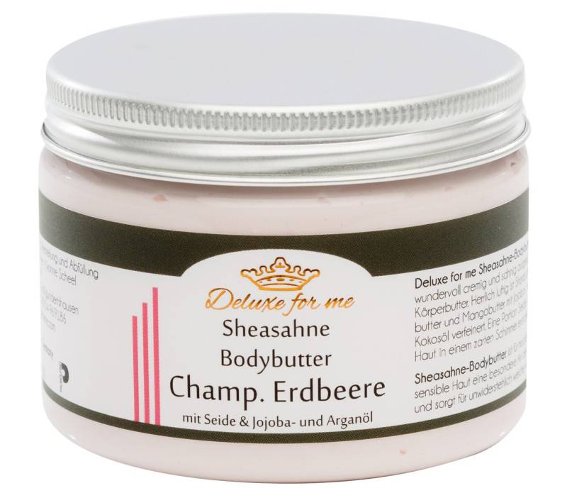 194.29Eur/1Kg Bodybutter - Sheasahne Champagner Erdbeere von Deluxeforme