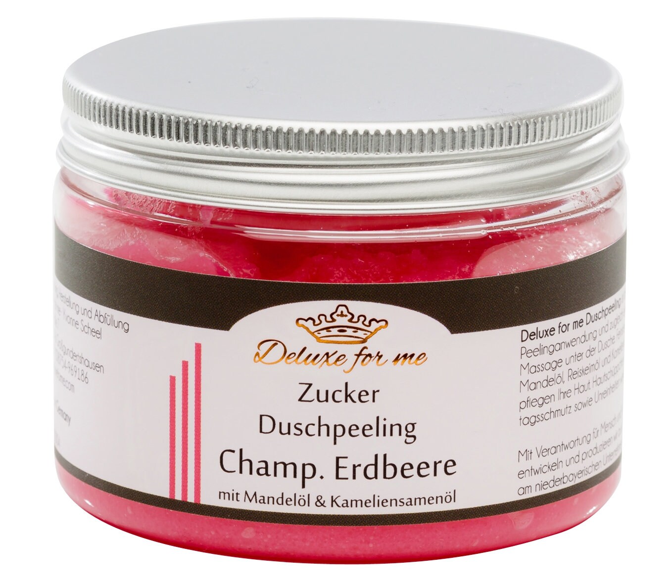 70.-Eur/1Kg Duschpeeling Champ. Erdbeere Duschmousse Zucker von Deluxeforme