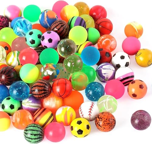 Demarsen 50 Stück Flummis 25mm Flummies für Kinder,Gummiball Flummi,Bunte Flummis Gummibälle,Flummibälle für Kindergeburtstag Gastgeschenke Belohnungen im Klassenzimmer Verwendet Werden von Demarsen