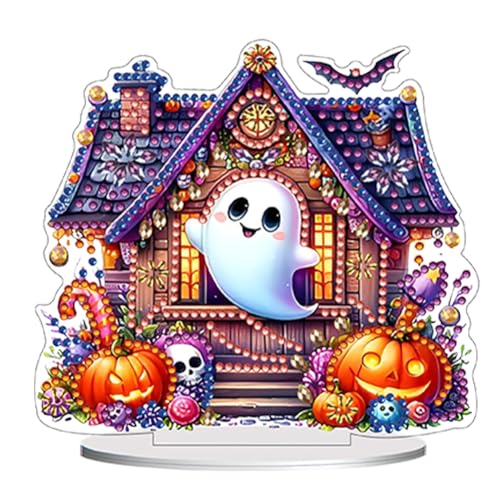 5D DIY Diamond Painting Halloween Deko, Diamant Malerei Tischdeko Ornament, Diamant Painting Halloween Kürbis Eule Deko (20) von Demiawaking