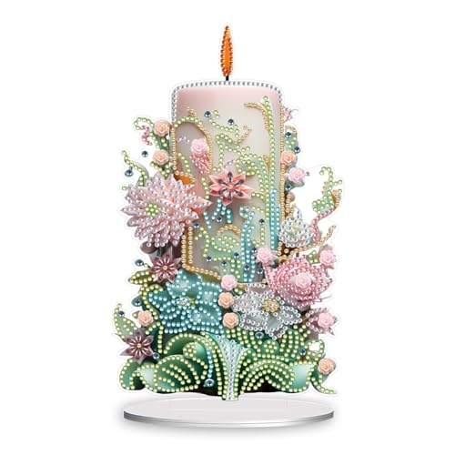 5D DIY Diamond Painting Tischdeko Blumen Rose Set, Diamant Malerei Tisch Deko Strauß Vase Ornament, Diamant Painting Geschenk (G) von Demiawaking