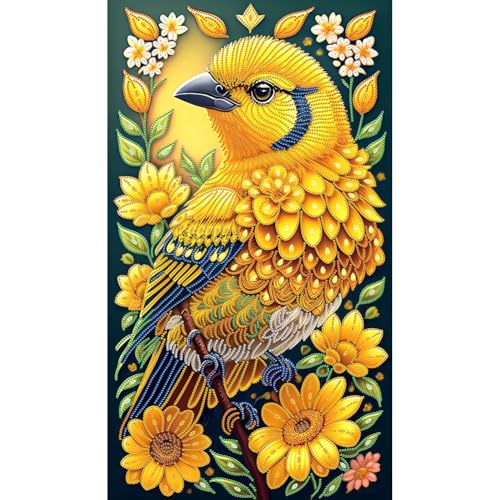 5D DIY Teilweise Diamond Painting Tiere und Blumen Set, Teilbohrer Diamant Painting Bilder Kit Sternzeichen Deko, Malen nach Zahlen Diamant Malerei 40x70cm (H) von Demiawaking