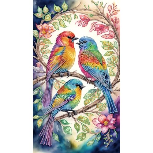 5D DIY Teilweise Diamond Painting Tiere und Blumen Set, Teilbohrer Diamant Painting Bilder Kit Sternzeichen Deko, Malen nach Zahlen Diamant Malerei 40x70cm (I) von Demiawaking