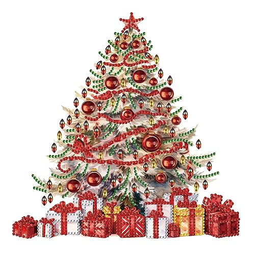 5D Diamond Painting Weihnachtsbaum Set, Diamant Painting Bilder Weihnachten Kit, DIY Teilbohrer Diamant Malerei Weihnachtsdeko Christbaum Deko 30x30cm (K) von Demiawaking